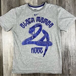 Kobe Bryant NIKE DRI-FIT #24 Snake T-Shirt Men’s Lakers Black Mamba Size Medium